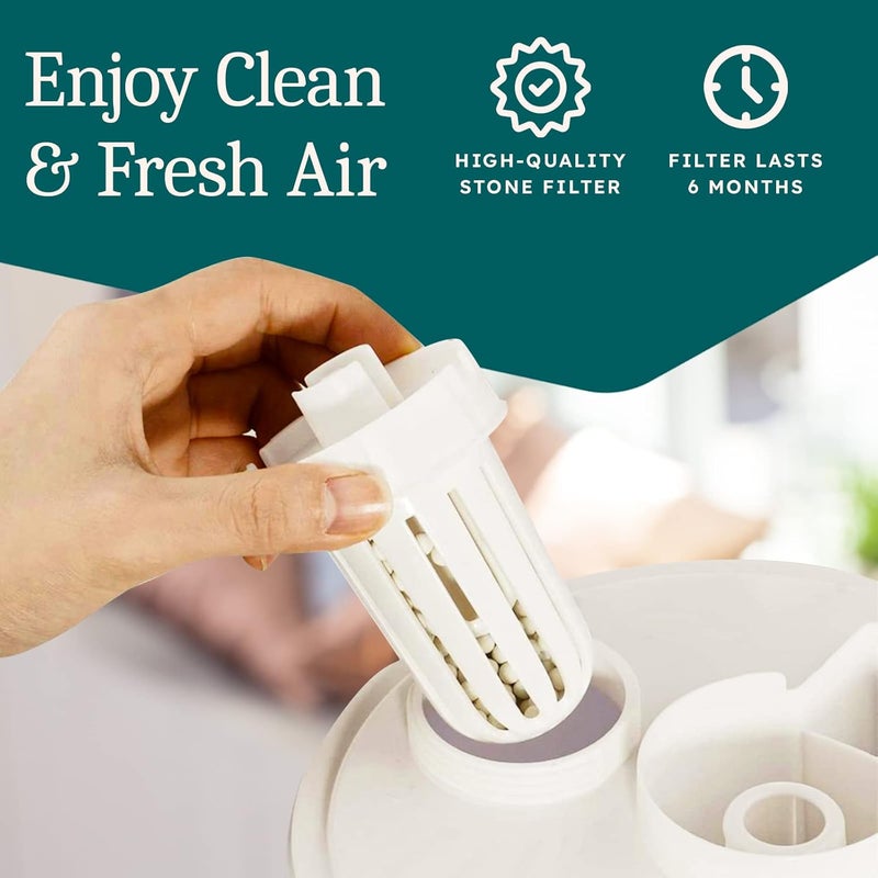 Aennon - Ultrasonic Universal Humidifier Filter Replacements for Home, Cool Mist Demineralisation Cartridges, Ceramic Stone Material, 500 Hours, 3 Pack - Image 4